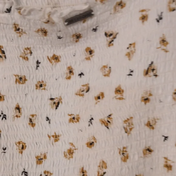 Billabong White Smocked Ruffled Tank Top - Picture 5 of 6